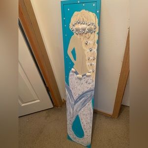 Custom Painted Mermaid Sign.